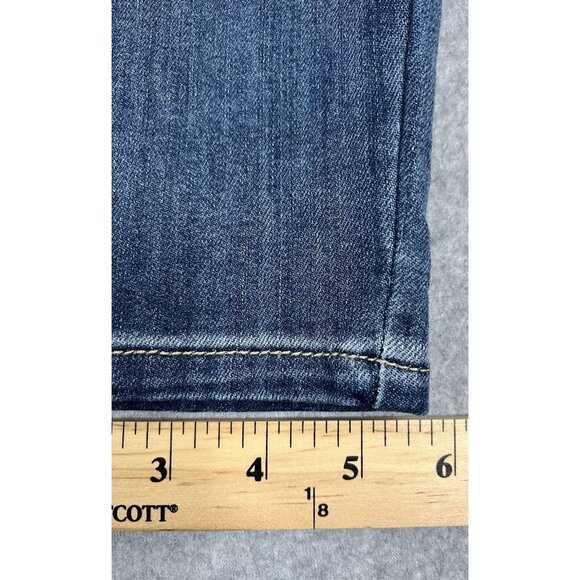 Adam Levine Skinny DENIM Jeans 17 Distressed Embroidered Lips Heart You Wish - Picture 16 of 16